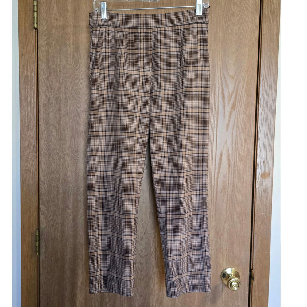 Aritzia Babaton Atelier Plaid High Rise Conan Tapered Trouser Pants